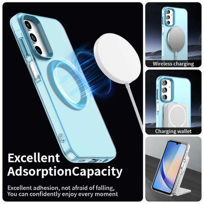 Husa MagSafe pentru Samsung Galaxy A55 5G A556, Techsuit, CandyCase, Albastra