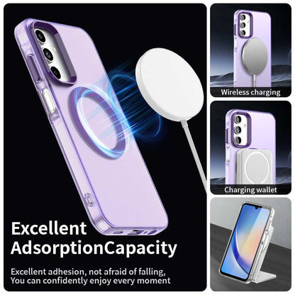 Husa MagSafe pentru Samsung Galaxy A55 5G A556, Techsuit, CandyCase, Mov