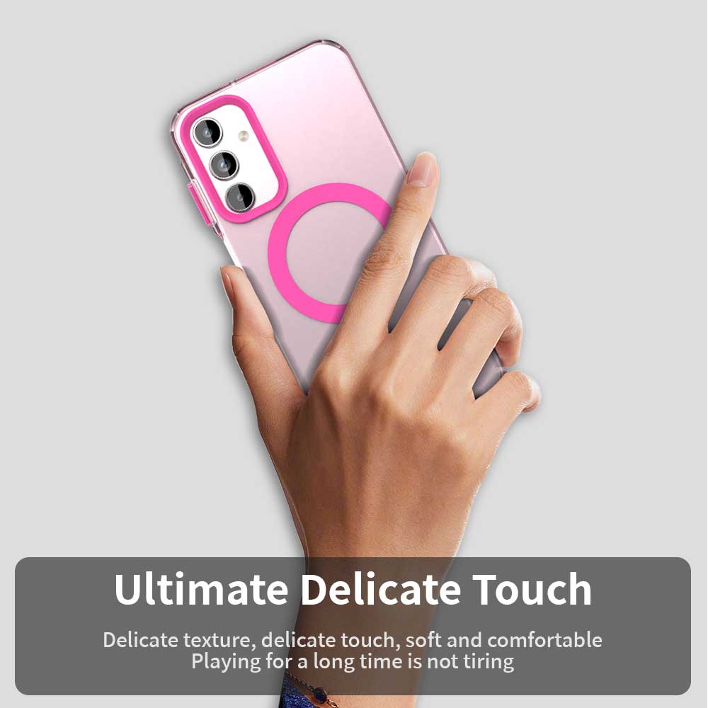 Husa MagSafe pentru Samsung Galaxy A55 5G A556, Techsuit, CandyCase, Roz
