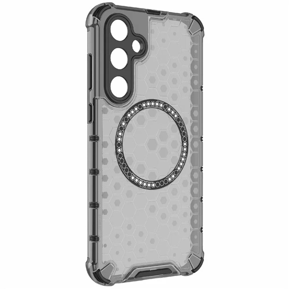Husa MagSafe pentru Samsung Galaxy A55 5G A556, Techsuit, HoneyComb Shield, Neagra