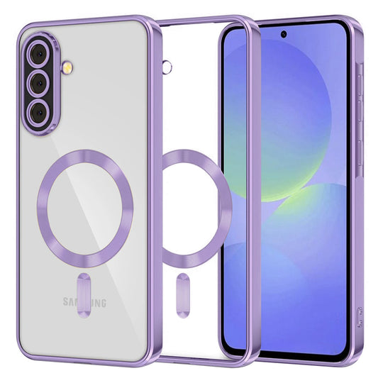Husa MagSafe pentru Samsung Galaxy A56 A566 / A36 A366, Techsuit, Luxury Crystal, Mov Deschis