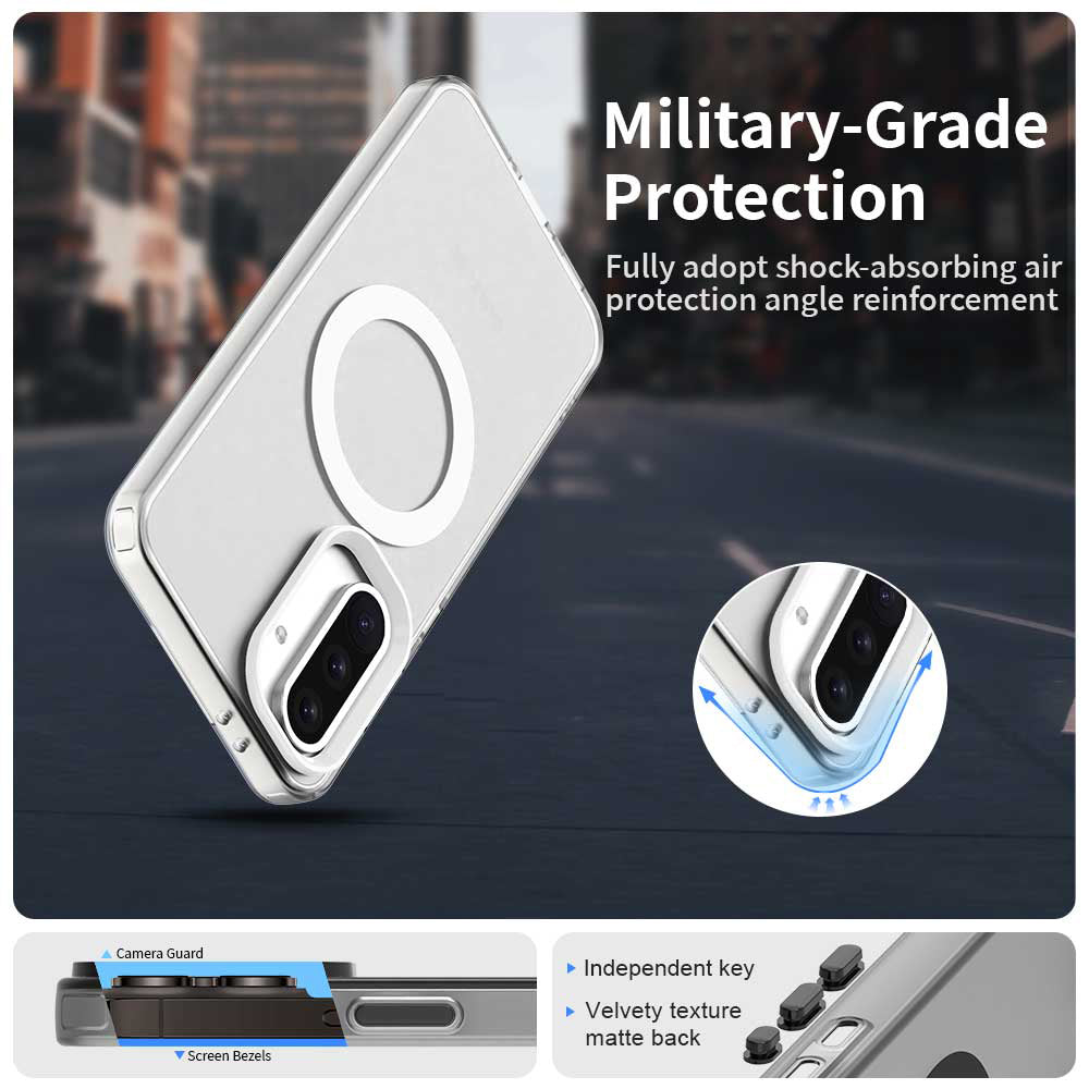 Husa MagSafe pentru Samsung Galaxy A56 A566, Techsuit, CandyCase, Alba