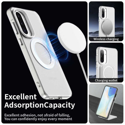 Husa MagSafe pentru Samsung Galaxy A56 A566, Techsuit, CandyCase, Alba