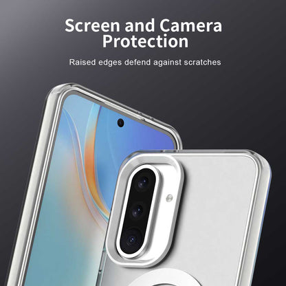 Husa MagSafe pentru Samsung Galaxy A56 A566, Techsuit, CandyCase, Alba