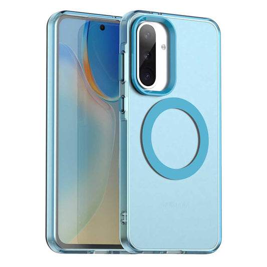 Husa MagSafe pentru Samsung Galaxy A56 A566, Techsuit, CandyCase, Albastra