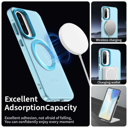 Husa MagSafe pentru Samsung Galaxy A56 A566, Techsuit, CandyCase, Albastra