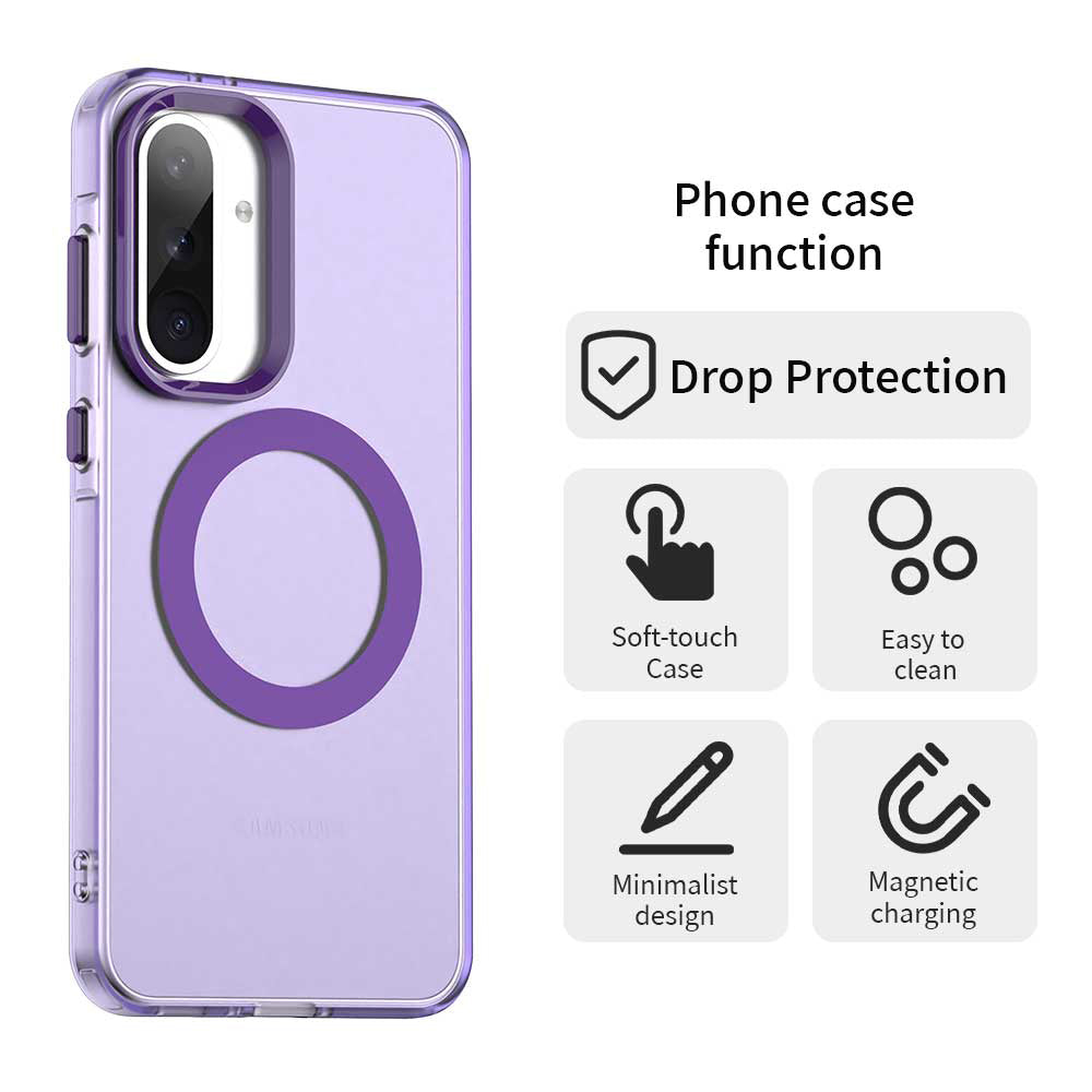 Husa MagSafe pentru Samsung Galaxy A56 A566, Techsuit, CandyCase, Mov