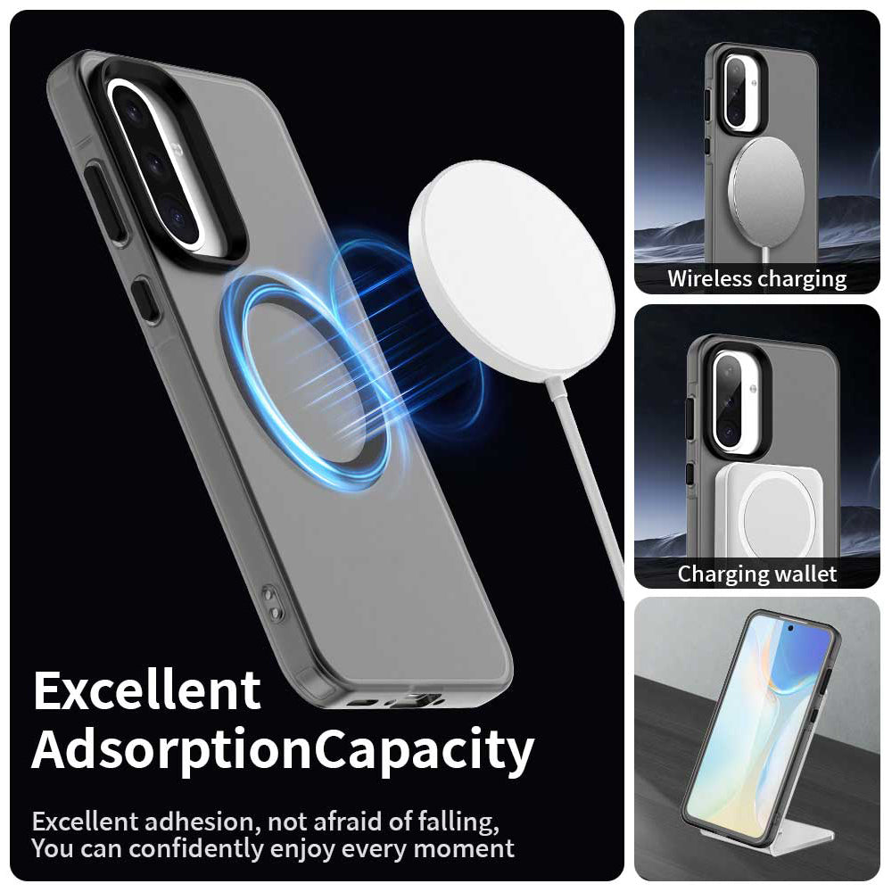 Husa MagSafe pentru Samsung Galaxy A56 A566, Techsuit, CandyCase, Neagra
