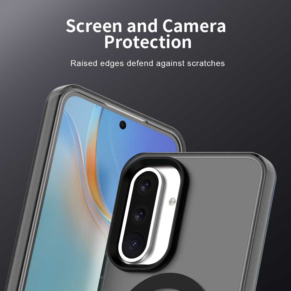 Husa MagSafe pentru Samsung Galaxy A56 A566, Techsuit, CandyCase, Neagra