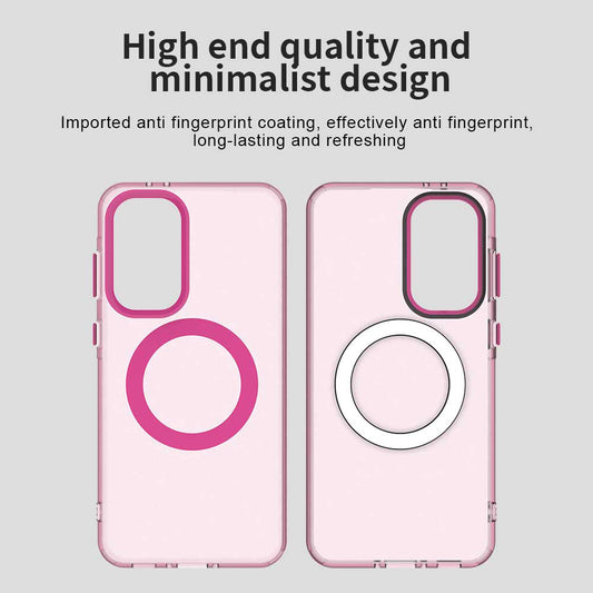 Husa MagSafe pentru Samsung Galaxy A56 A566, Techsuit, CandyCase, Roz
