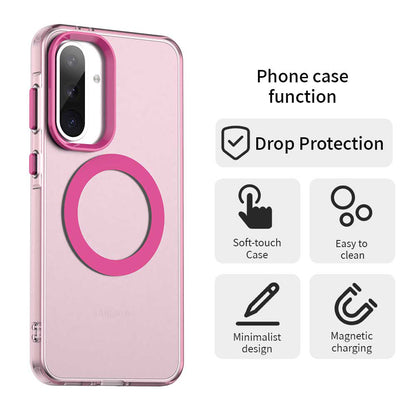 Husa MagSafe pentru Samsung Galaxy A56 A566, Techsuit, CandyCase, Roz