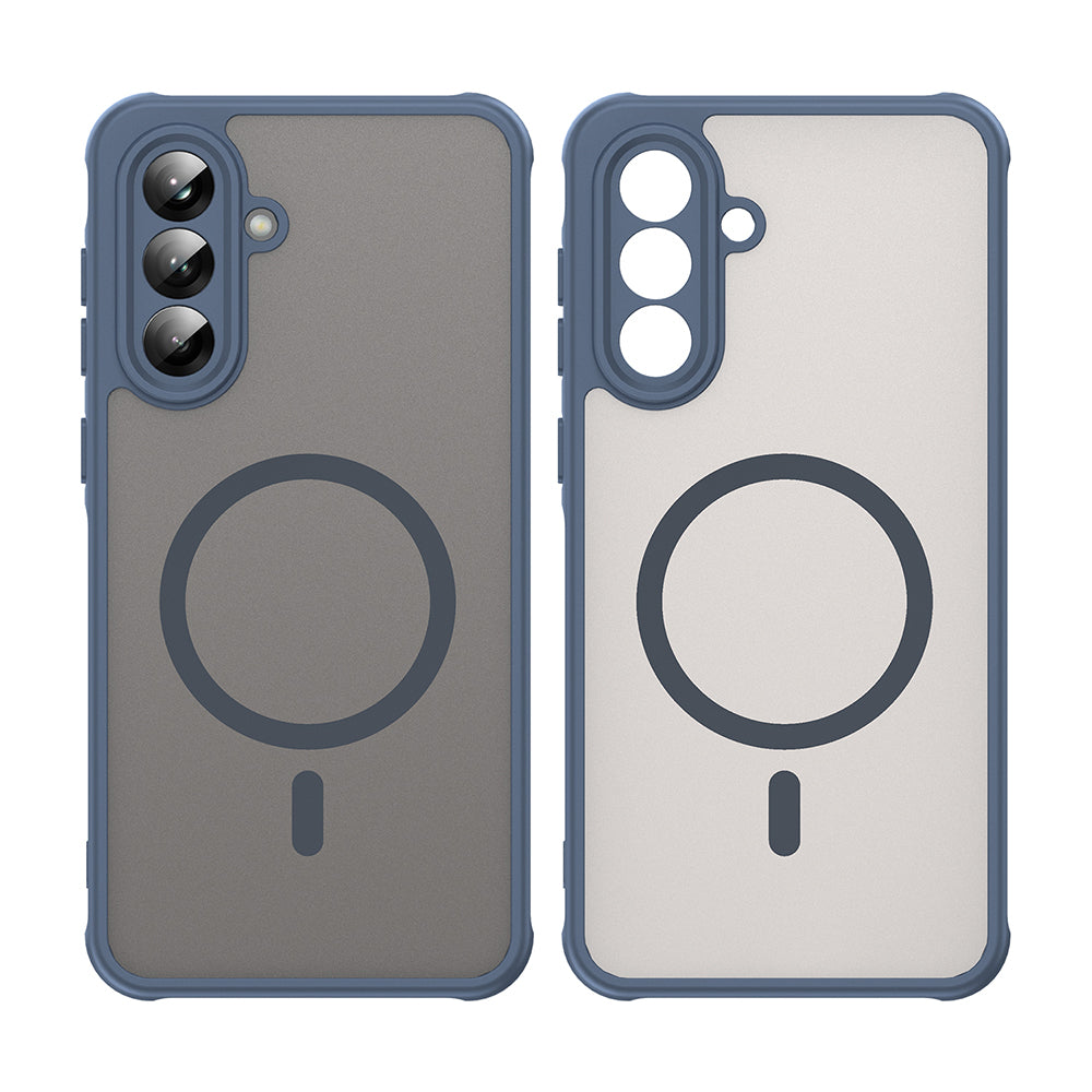 Husa MagSafe pentru Samsung Galaxy A56 A566, Techsuit, HaloFrost II, Bleumarin