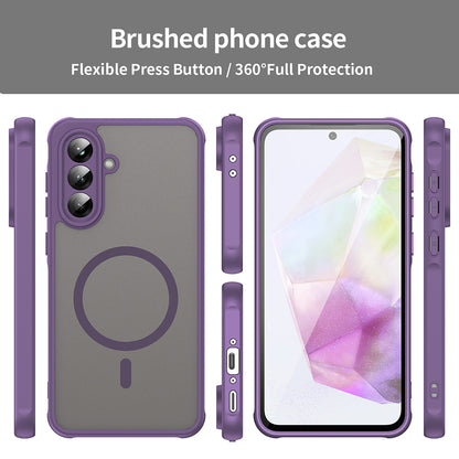 Husa MagSafe pentru Samsung Galaxy A56 A566, Techsuit, HaloFrost II, Mov
