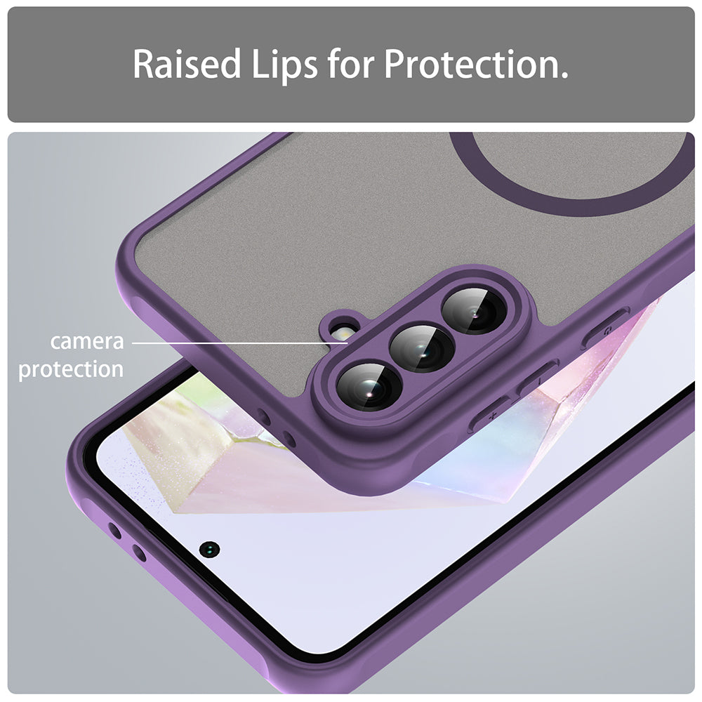 Husa MagSafe pentru Samsung Galaxy A56 A566, Techsuit, HaloFrost II, Mov
