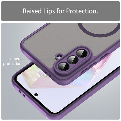 Husa MagSafe pentru Samsung Galaxy A56 A566, Techsuit, HaloFrost II, Mov