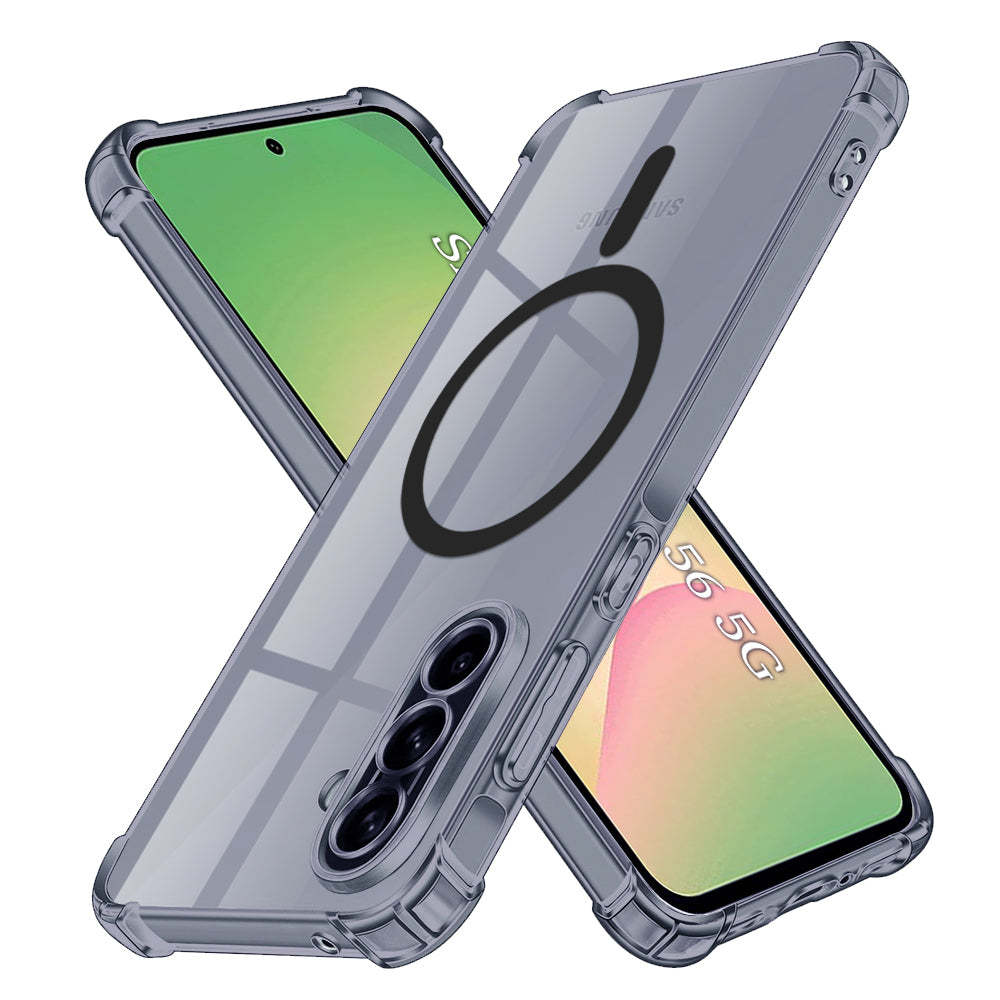 Husa MagSafe pentru Samsung Galaxy A56 A566, Techsuit, Shockproof Clear, Fumurie
