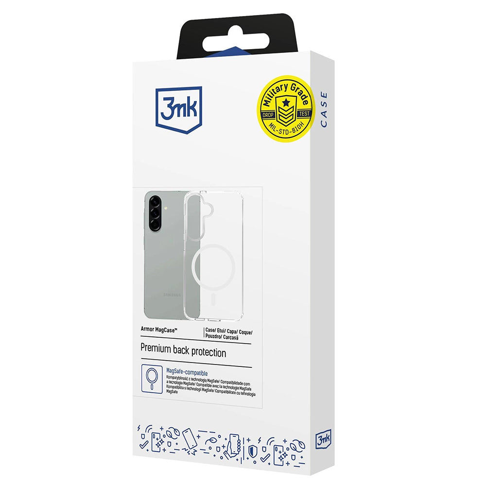 Husa MagSafe pentru Samsung Galaxy A57 5G, 3MK, Armor MagCase, Transparenta