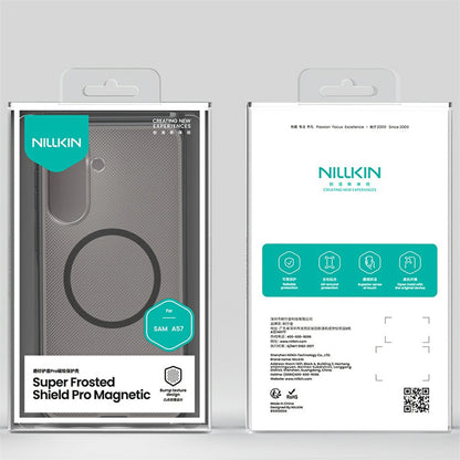 Husa MagSafe pentru Samsung Galaxy A57 5G, Nillkin, Super Shield Pro, Neagra Transparenta