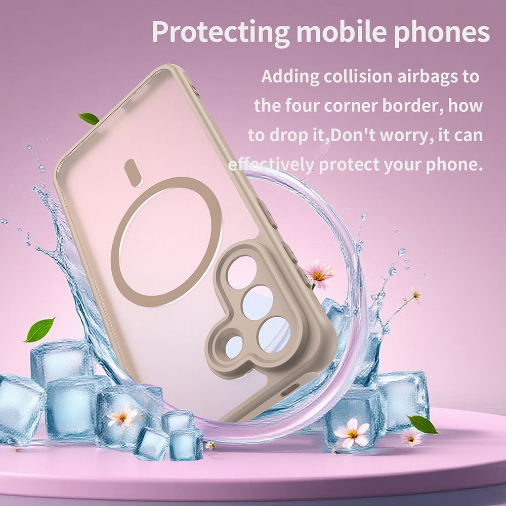 Husa MagSafe pentru Samsung Galaxy A57 5G, Techsuit, HaloFrost II, Aurie