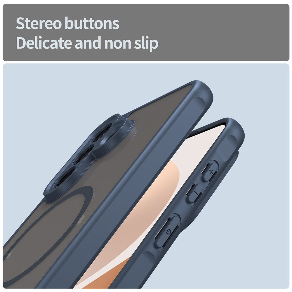 Husa MagSafe pentru Samsung Galaxy A57 5G, Techsuit, HaloFrost II, Bleumarin