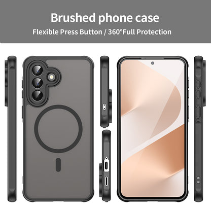 Husa MagSafe pentru Samsung Galaxy A57 5G, Techsuit, HaloFrost II, Neagra