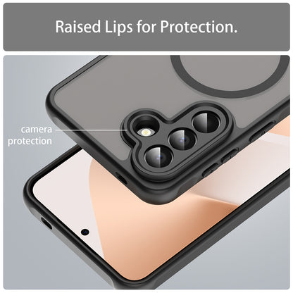 Husa MagSafe pentru Samsung Galaxy A57 5G, Techsuit, HaloFrost II, Neagra