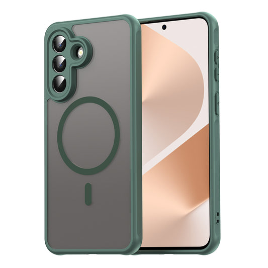 Husa MagSafe pentru Samsung Galaxy A57 5G, Techsuit, HaloFrost II, Verde