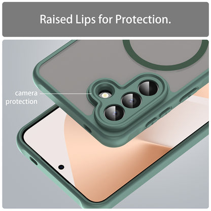 Husa MagSafe pentru Samsung Galaxy A57 5G, Techsuit, HaloFrost II, Verde