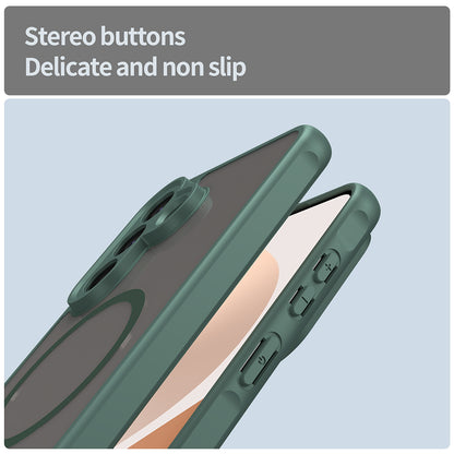 Husa MagSafe pentru Samsung Galaxy A57 5G, Techsuit, HaloFrost II, Verde