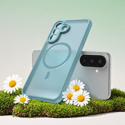 Husa MagSafe pentru Samsung Galaxy A57 5G, Techsuit, HaloFrost II, Verde Deschis