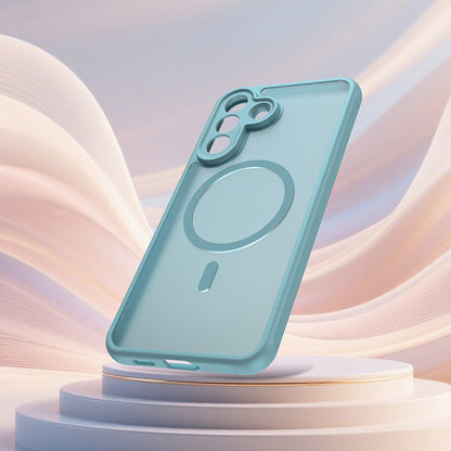 Husa MagSafe pentru Samsung Galaxy A57 5G, Techsuit, HaloFrost II, Verde Deschis