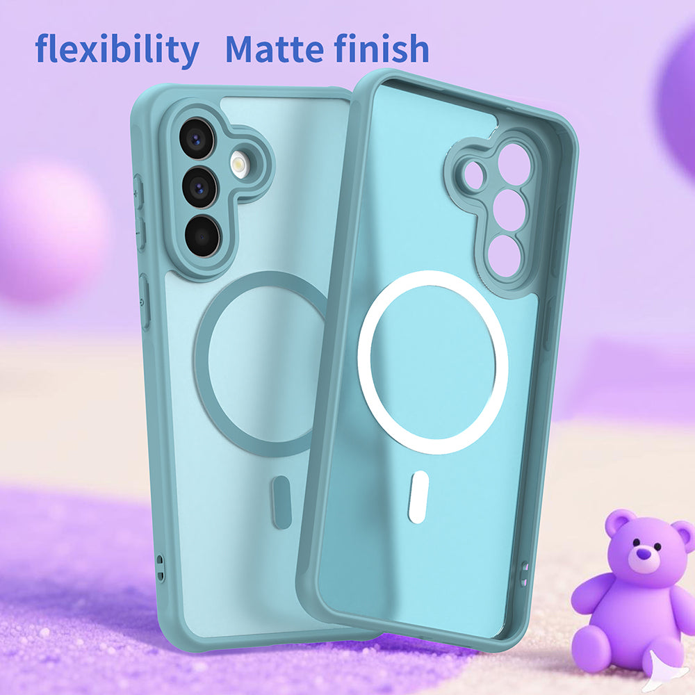 Husa MagSafe pentru Samsung Galaxy A57 5G, Techsuit, HaloFrost II, Verde Deschis