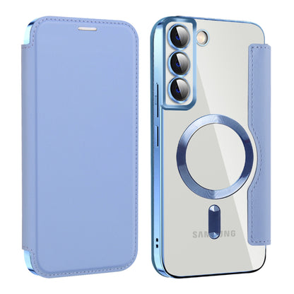Husa MagSafe pentru Samsung Galaxy S22+ 5G S906, Techsuit, SmartMag Book, Bleu