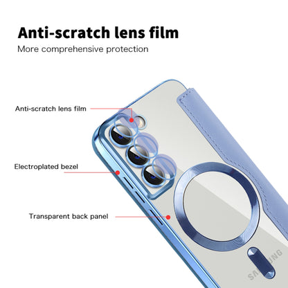 Husa MagSafe pentru Samsung Galaxy S22+ 5G S906, Techsuit, SmartMag Book, Bleu