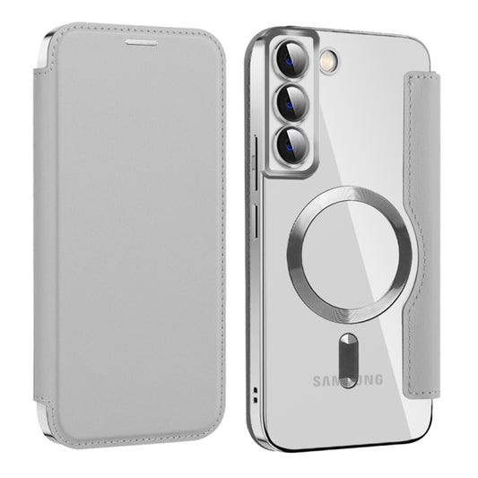 Husa MagSafe pentru Samsung Galaxy S22+ 5G S906, Techsuit, SmartMag Book, Gri