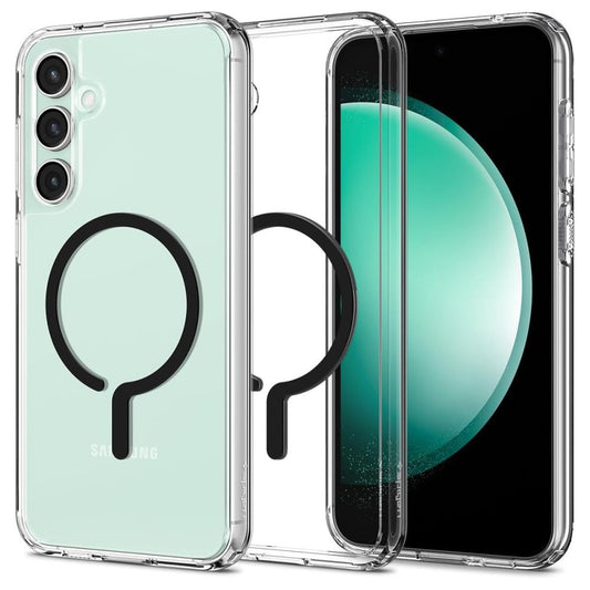 Husa MagSafe pentru Samsung Galaxy S23 FE S711, Spigen, Ultra Hybrid OneTap Ring, Transparenta