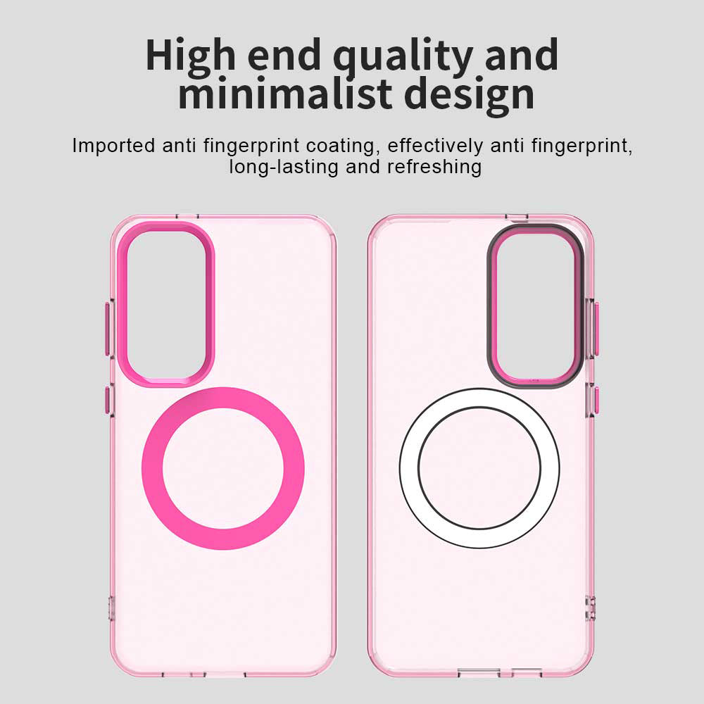 Husa MagSafe pentru Samsung Galaxy S23 FE S711, Techsuit, CandyCase, Roz