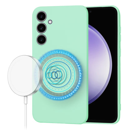 Husa MagSafe pentru Samsung Galaxy S23 FE S711, Techsuit, SoftFlex, Verde Deschis