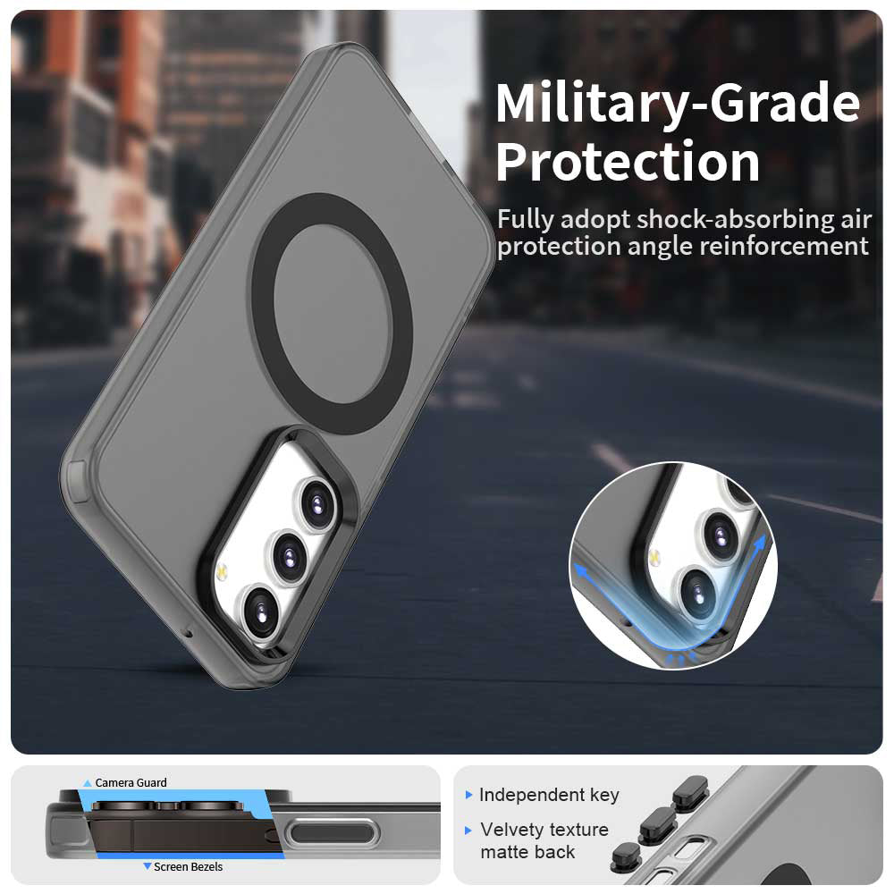Husa MagSafe pentru Samsung Galaxy S23+ S916, Techsuit, CandyCase, Neagra