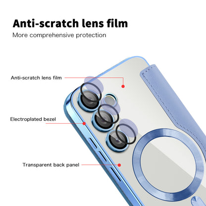 Husa MagSafe pentru Samsung Galaxy S23+ S916, Techsuit, SmartMag Book, Bleu