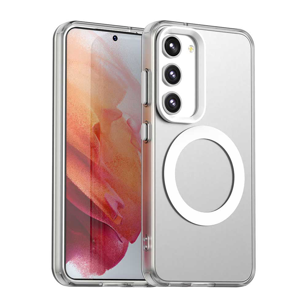 Husa MagSafe pentru Samsung Galaxy S23 S911, Techsuit, CandyCase, Alba