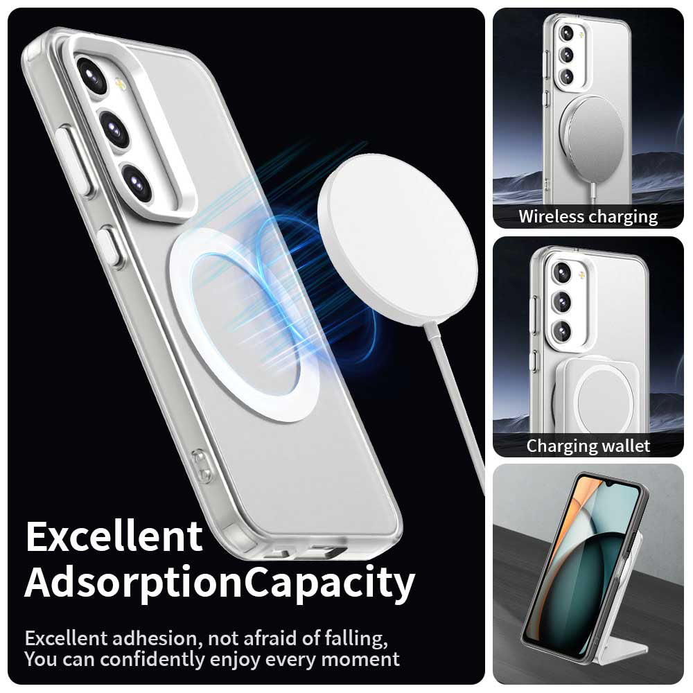 Husa MagSafe pentru Samsung Galaxy S23 S911, Techsuit, CandyCase, Alba