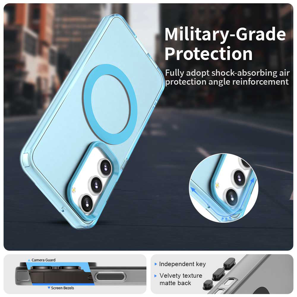 Husa MagSafe pentru Samsung Galaxy S23 S911, Techsuit, CandyCase, Albastra