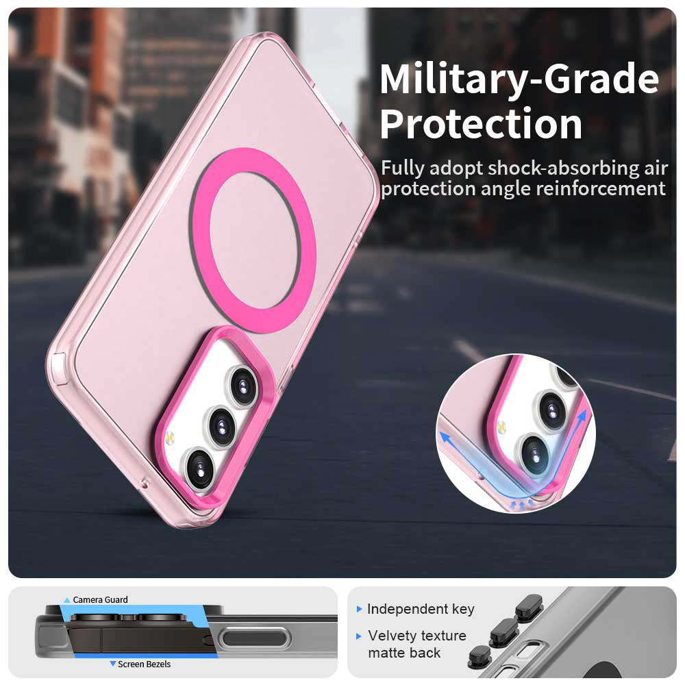 Husa MagSafe pentru Samsung Galaxy S23 S911, Techsuit, CandyCase, Roz