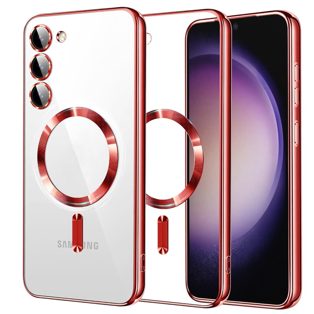 Husa MagSafe pentru Samsung Galaxy S23 S911, Techsuit, Luxury Crystal, Rosie