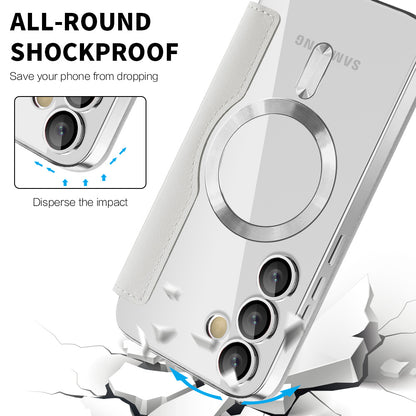 Husa MagSafe pentru Samsung Galaxy S23 S911, Techsuit, SmartMag Book, Gri