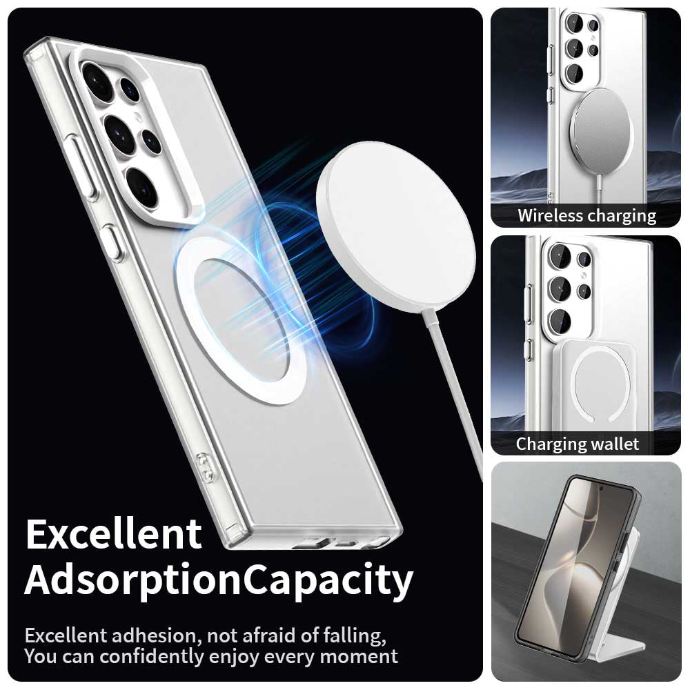 Husa MagSafe pentru Samsung Galaxy S23 Ultra S918, Techsuit, CandyCase, Alba