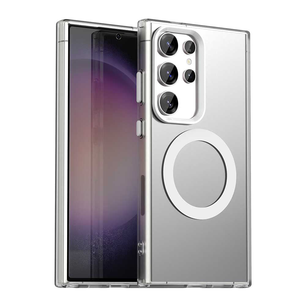 Husa MagSafe pentru Samsung Galaxy S23 Ultra S918, Techsuit, CandyCase, Alba
