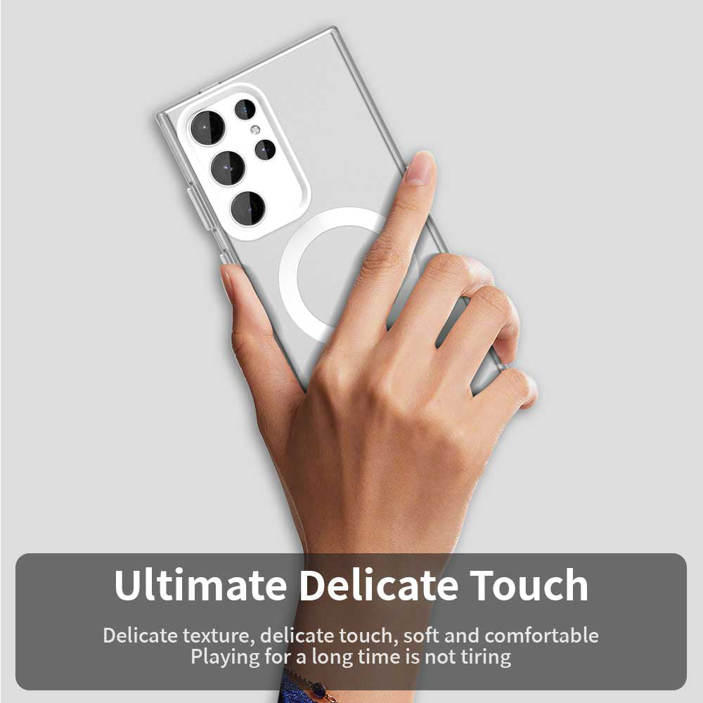 Husa MagSafe pentru Samsung Galaxy S23 Ultra S918, Techsuit, CandyCase, Alba