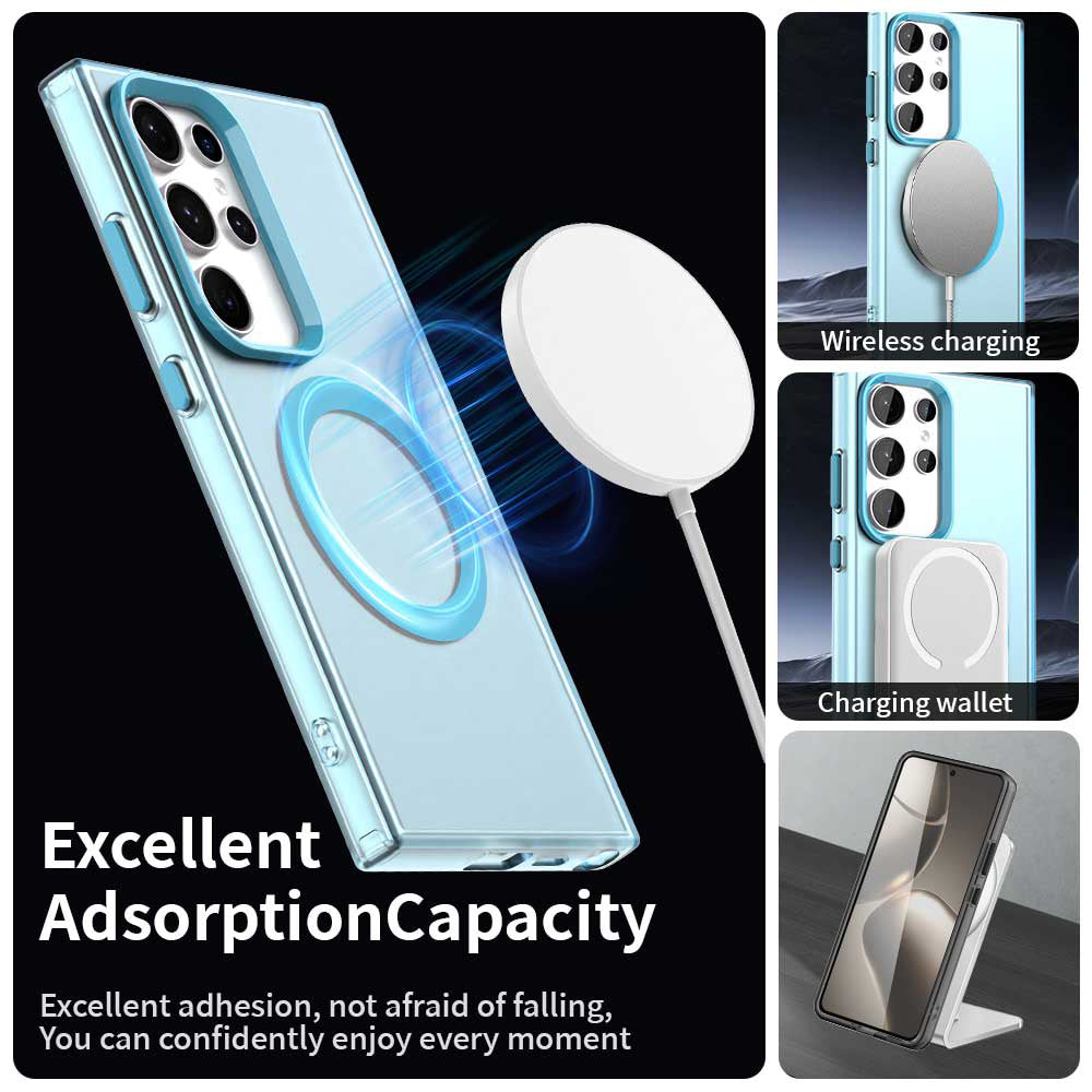 Husa MagSafe pentru Samsung Galaxy S23 Ultra S918, Techsuit, CandyCase, Albastra
